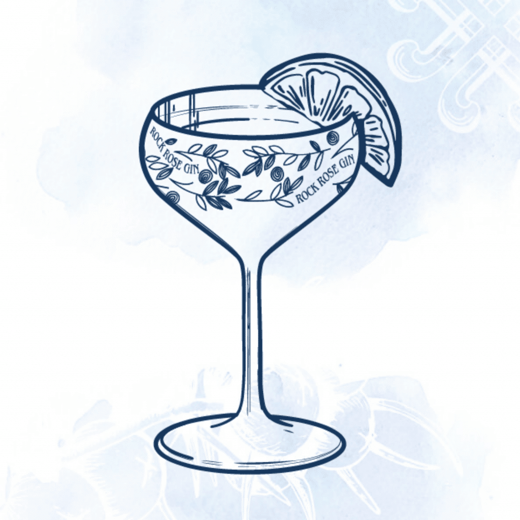 Illustration of a cocktail glass