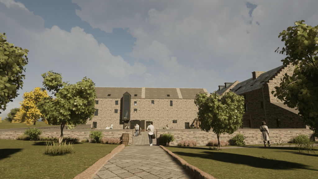 Castletown Mill 3D sketch plan building main entrance